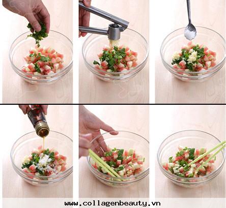 Giảm cân,giảm cân nhanh nhờ salad vỏ dưa hấu, giảm cân an toàn, giảm cân hiệu quả.