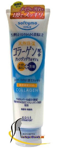 Sữa Rửa Mặt Kose Softymo Collagen chống lão hóa giảm nếp nhăn trắng mịn Của Nhật Bản