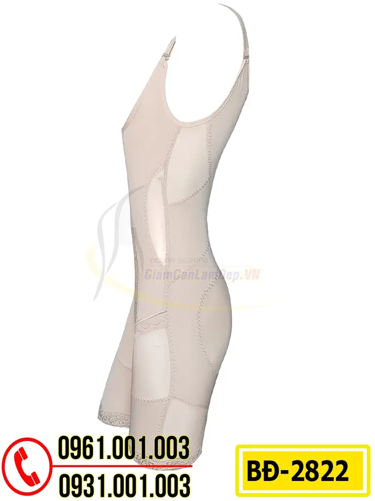 Bộ Đồ Lót Gen Định Hình Liền Thân Thu Gọn Vòng Eo, Vòng Đùi (Cod: BD- 2822)
