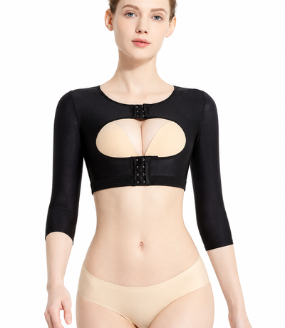 Áo gen định hình tay và lưng PL21 Casvico màu đen
