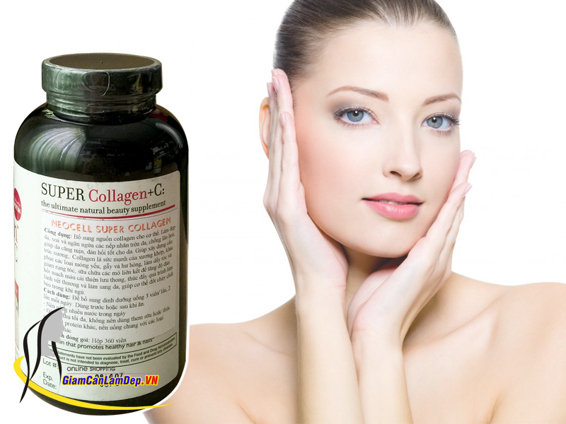Collagen c 360 viên nuôi dưỡng tóc móng chắc khỏe