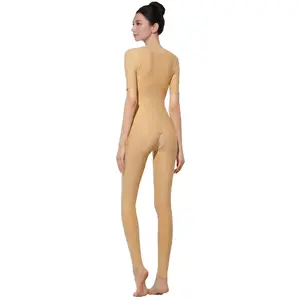 Full body compression bodysuit after liposuction for waist shaping