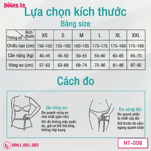 bảng size Bodysuit nén toàn thân giúp giảm tích tụ dịch sau phẫu thuật