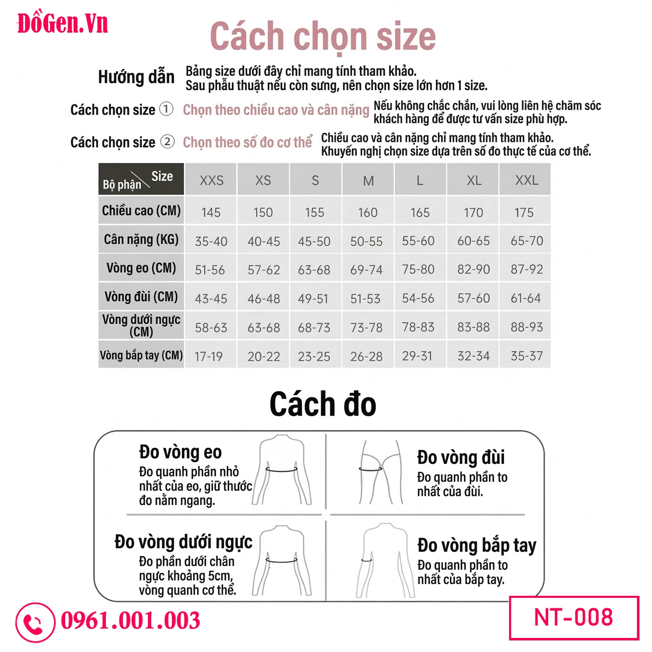 bảng size Đồ định hình body sau hút mỡ giúp giảm bầm và sưng bảng size Đồ định hình body sau hút mỡ giúp giảm bầm và sưng