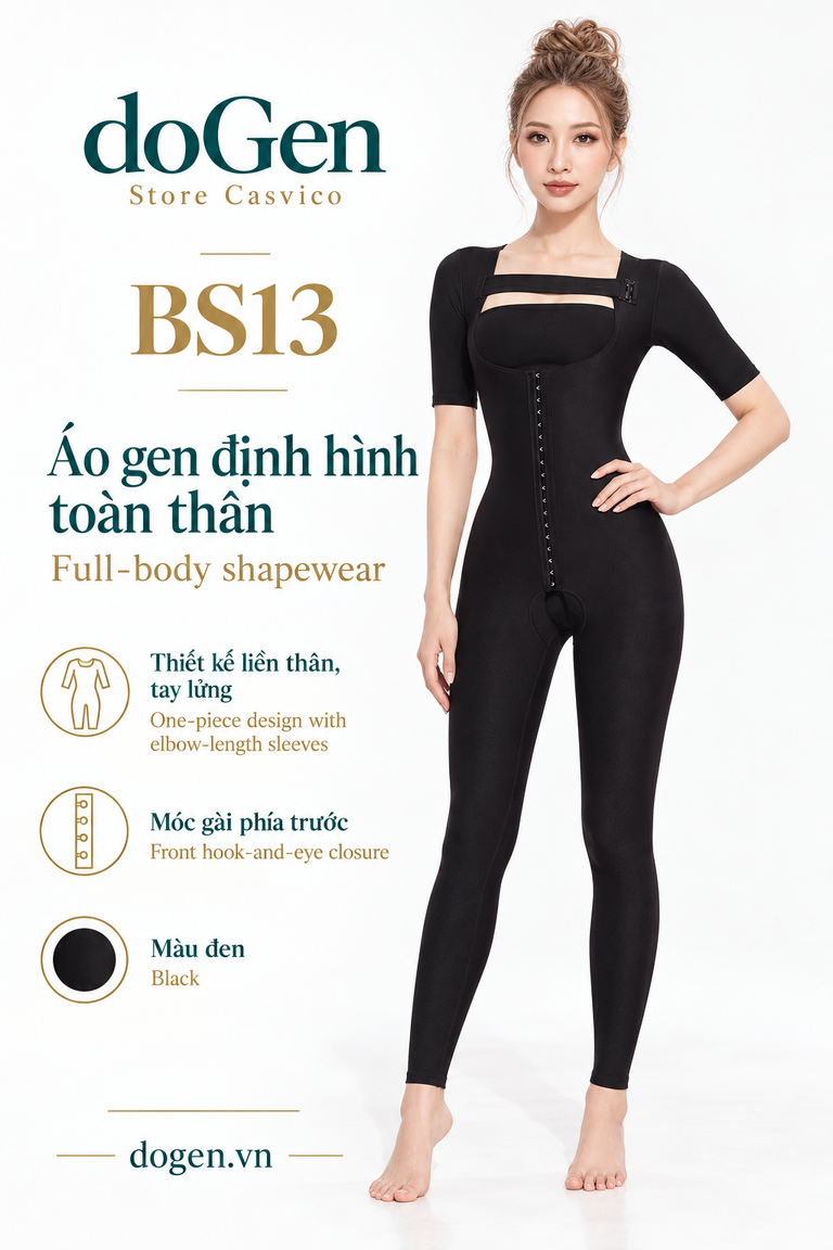 Poster tổng quan BS13 màu đen với người mẫu đặt một tay bên hông