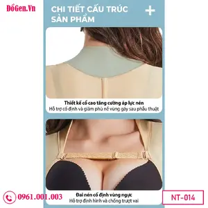 Thiết kế khóa kéo phía trước tiện lợi của áo nịt định hình y khoa giúp dễ dàng mặc tháo.