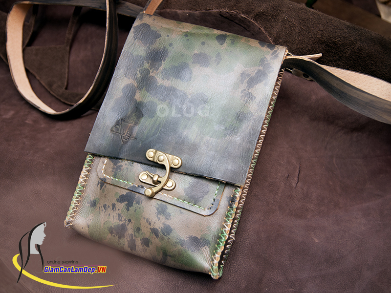 Túi xách da đeo chéo Handmade OLUG dành cho nam được bảo hành miễn phí trọn đời