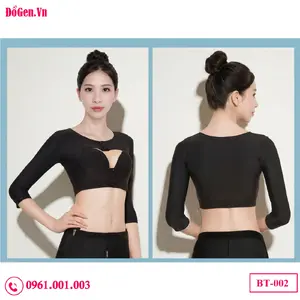 Post-op arm liposuction garment effectively reducing bruising and promoting faster recovery.