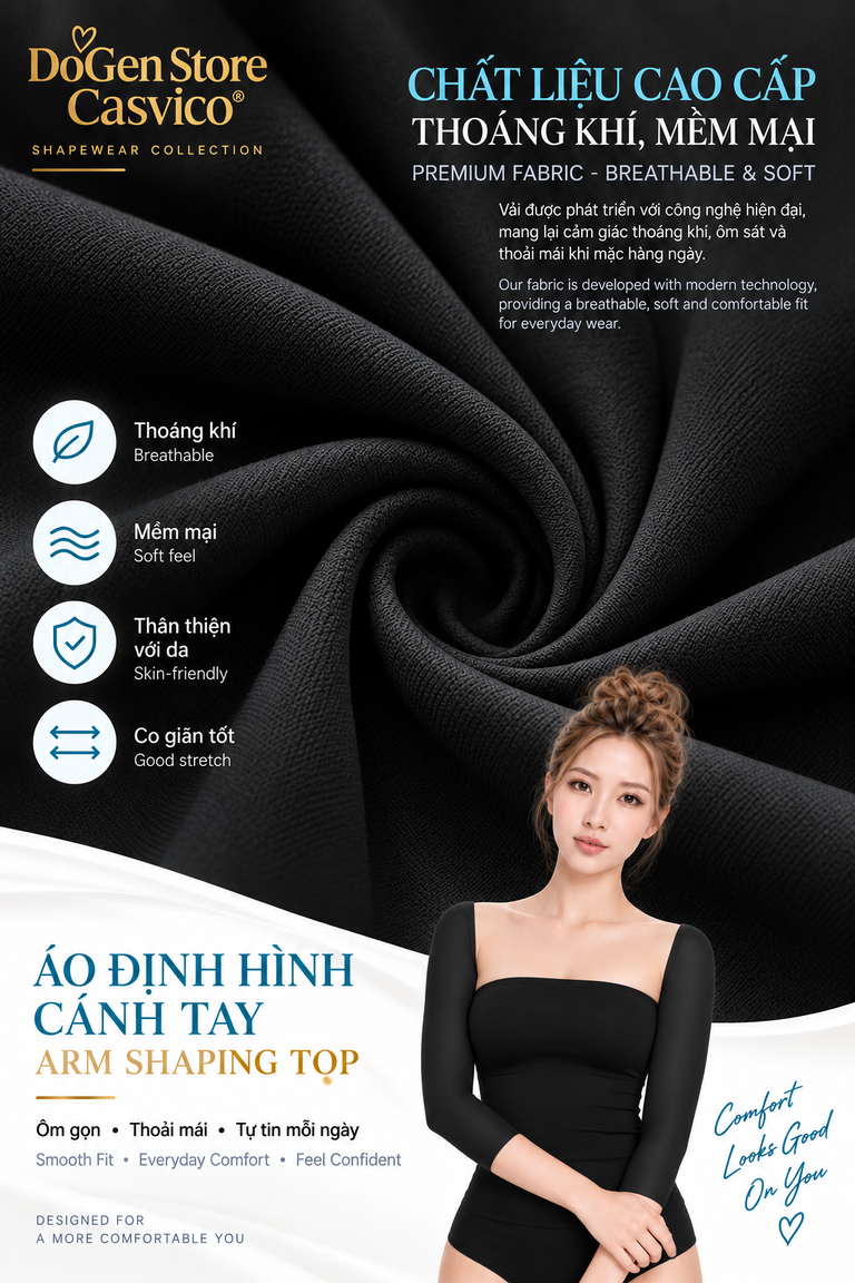 Poster nền vải đen cuộn xoáy và người mẫu mặc gen tay màu đen