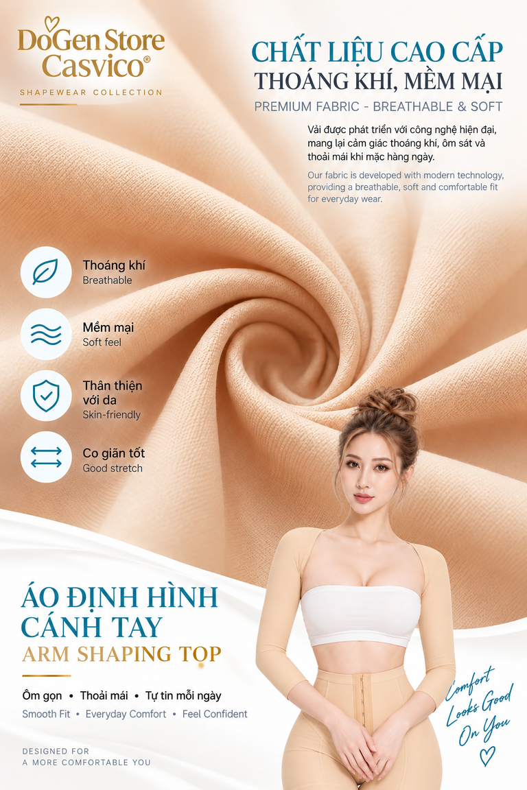 Poster vải màu da cuộn xoáy và người mẫu mặc gen tay màu đen