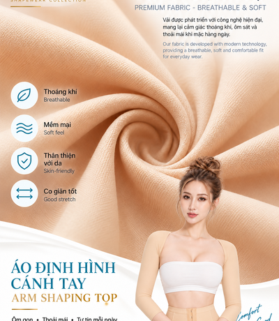 Poster vải màu da cuộn xoáy và người mẫu mặc gen tay màu đen
