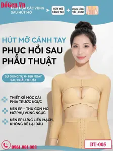 Áo định hình bắp tay và lưng nách chất liệu thun co giãn thoáng khí không gây hầm bí.