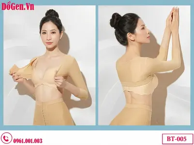 Áo gen giảm mỡ nách và cánh tay form lửng mỏng nhẹ thích hợp mặc mùa hè.