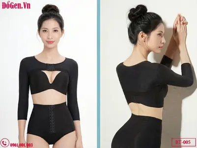 áo gen nịt tay và eo định hình toàn thân trên