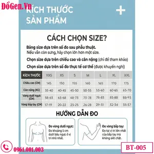 cách chọn size Gen Bắp Tay Nách Sau Hút Mỡ Định Hình Form Chuẩn Y Khoa