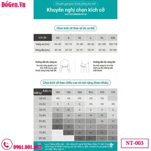 chọn kích thước Gen Nịt Toàn Thân Sau Hút Mỡ NT-003 | Định Hình Chuẩn, Thiết Kế Mở Đáy Tiện Lợi