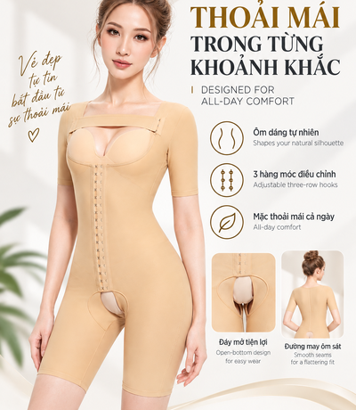 Bộ gen màu da nhìn từ trước, kèm ảnh nhỏ mặt sau và đường may