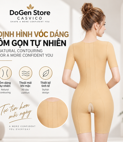 Mặt sau bộ gen màu da với đường may giữa lưng