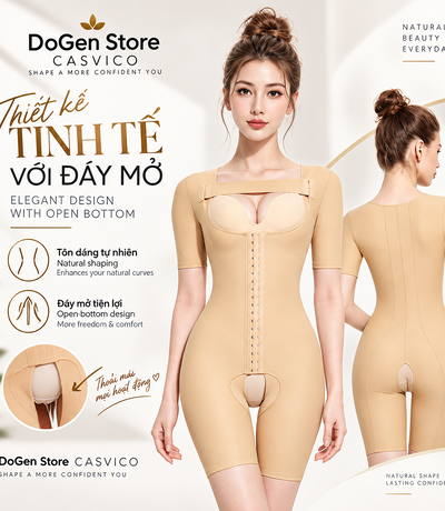 Bộ gen màu da nhìn từ trước và sau, kèm chi tiết đáy mở