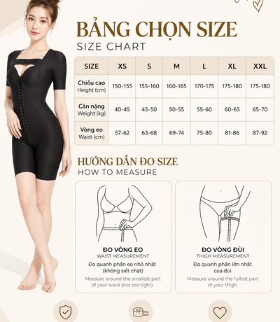Bảng size Casvico kèm người mẫu mặc bộ gen màu đen