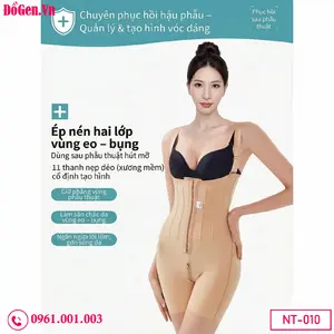 Áo gen định hình toàn thân NT-010 - Phục hồi form dáng nhanh chóng sau phẫu thuật hút mỡ.