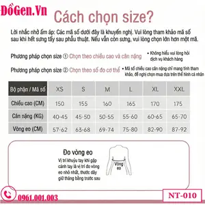 Áo Gen Sau Hút Mỡ Bụng Đùi, Cấy Mông NT-010 | Có Khóa Kéo Vệ Sinh