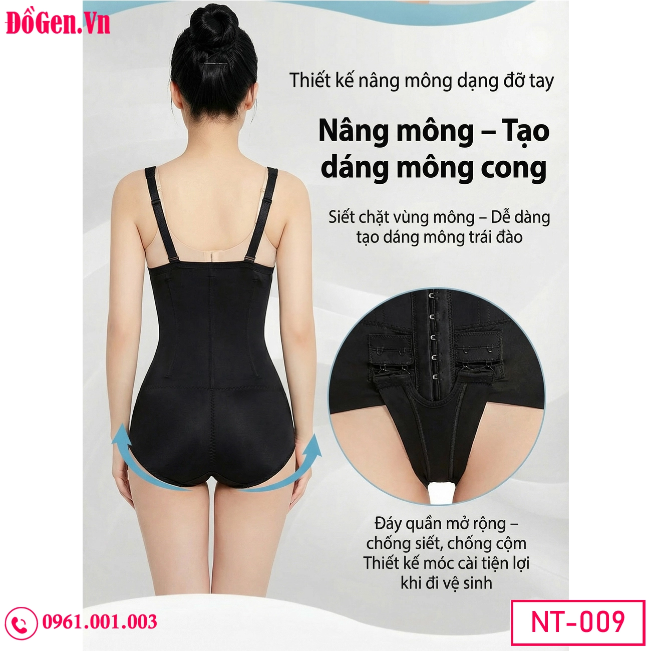 Đai định hình cơ thể nữ màu đen NT-009 thiết kế tinh tế Đai định hình cơ thể nữ màu đen NT-009 thiết kế tinh tế