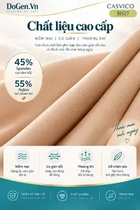 Chất liệu áo gen BS17 Casvico màu da 55% Nylon và 45% Spandex