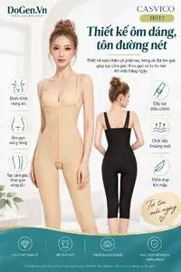 Hai góc nhìn áo gen định hình BS17 Casvico màu da