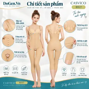 Mặt trước và mặt sau áo gen định hình toàn thân BS17 Casvico màu da
