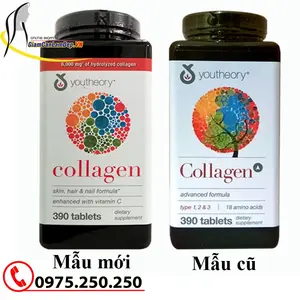 Viên uống Collagen Youtheory 390 viên của Mỹ Advanced Formula - Lấy Lại Sự Trẻ Trung Cho Bạn