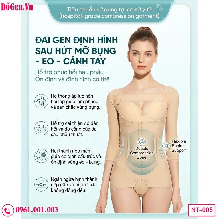Gen nịt bụng hỗ trợ hồi phục nhanh sau hút mỡ