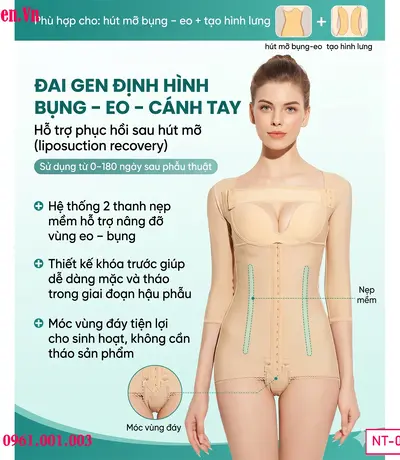 Gen body sau hút mỡ với móc khóa trước tiện lợi