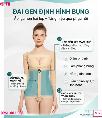 Đai nịt bụng có tay định hình cơ thể hiệu quả