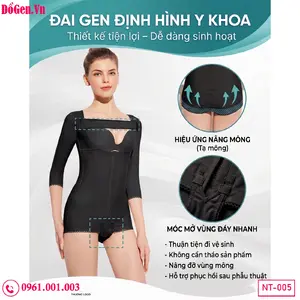 Đai nịt bụng sau hút mỡ có tay giúp định hình toàn diện