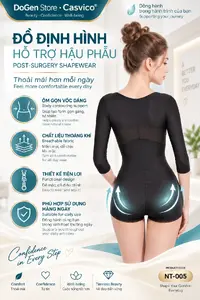 Sản phẩm được thiết kế với nhiều vùng ôm khác nhau ở bụng, eo và cánh tay, tạo cấu trúc phù hợp với hình dáng cơ thể