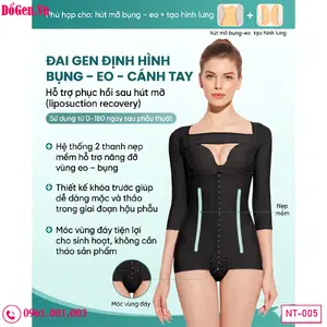 Quần gen body có tay sau liposuction giúp nâng đỡ toàn thân