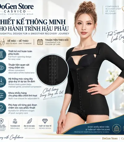 Cấu trúc gen ôm vùng bụng và eo, kết hợp các đường may định hình giúp tạo cảm giác ôm gọn và ổn định khi mặc.
