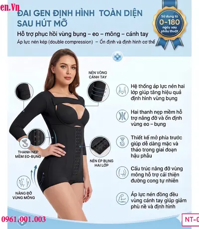 Compression suit after body contouring giúp định hình vóc dáng