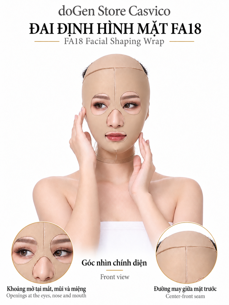 Người mẫu đeo đai FA18 màu da nhìn chính diện