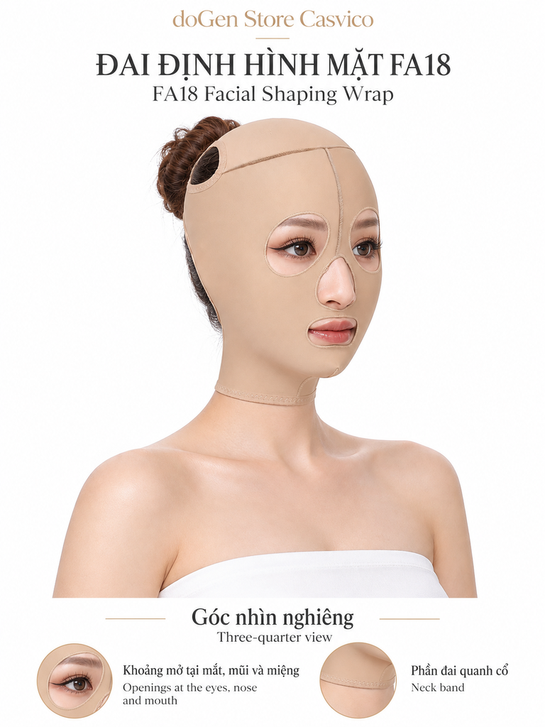 Đai FA18 màu da ở góc ba phần tư