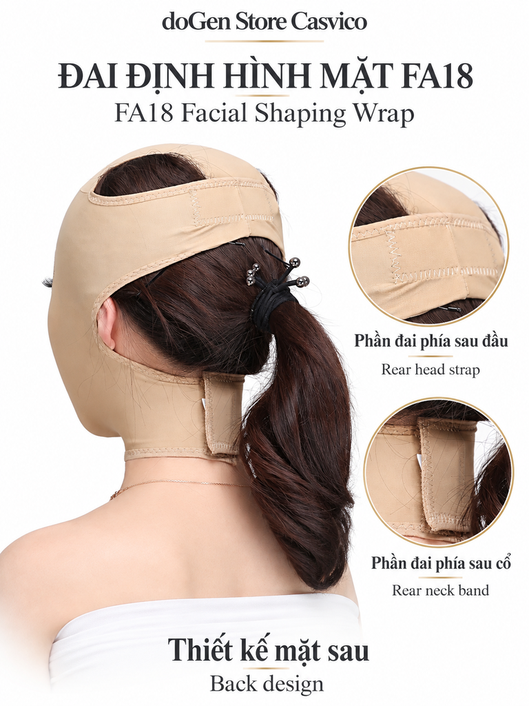 Thiết kế mặt sau đai FA18 màu da