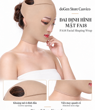Người mẫu đeo FA18 màu da ở góc nghiêng nhìn xuống