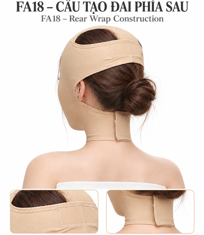 Hai vị trí dán của FA18 màu da ở sau đầu và sau cổ