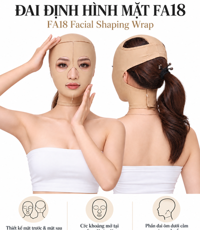 Tổng quan mặt trước và mặt sau đai FA18 màu da