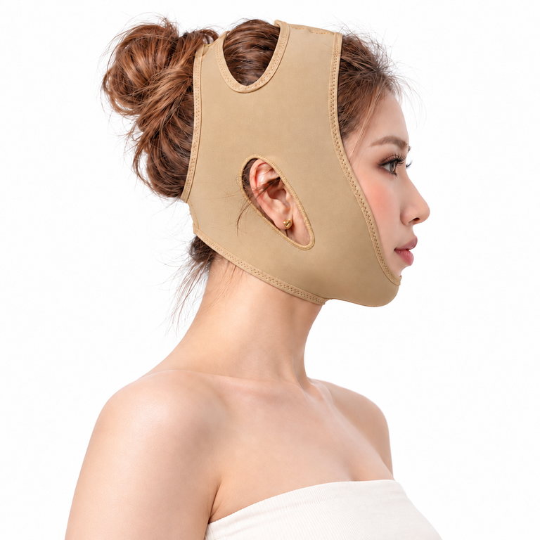 Người mẫu đeo đai FA22 màu da nhìn từ bên trên nền trắng