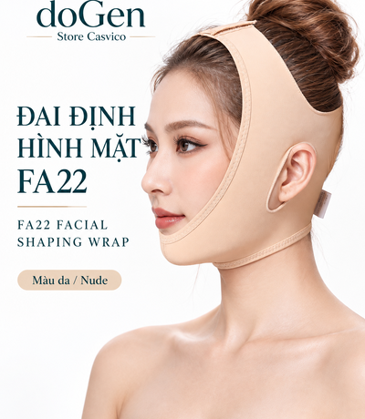 Người mẫu tóc búi đeo đai FA22 màu da nhìn nghiêng