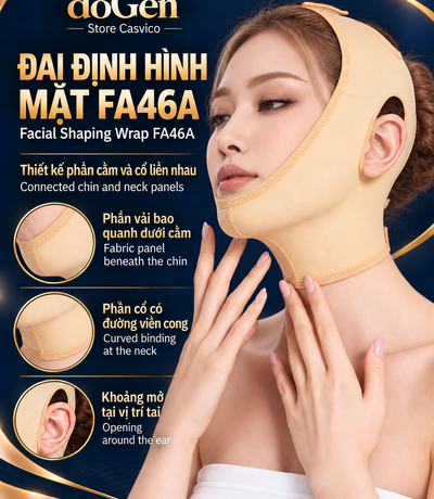 Poster FA46A màu da với phần đai dưới cằm nối liền phần cổ