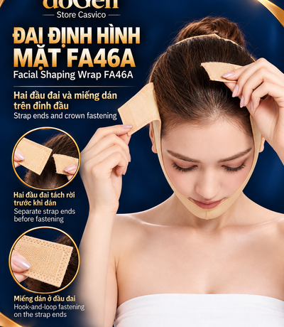 Người mẫu cầm hai đầu đai FA46A đang mở phía trên đầu