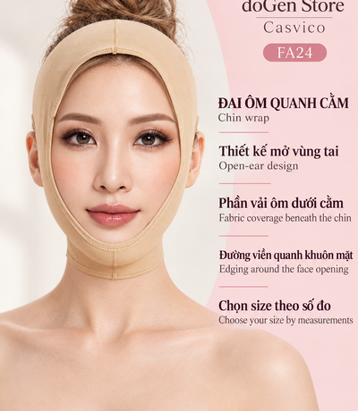 Người mẫu đeo đai FA24 màu da nhìn chính diện